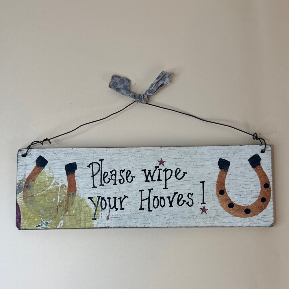 Rustic Brown and Cream Wall Sign